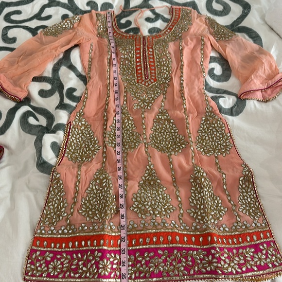 INDIAN PEACH SHARARA - Picture 5 of 11